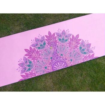 Tapis de yoga en caoutchouc naturel - mandala violet 7