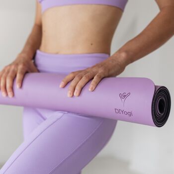 Tapis de yoga en caoutchouc naturel - mandala violet 5