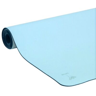 Yoga mat natural rubber - blue