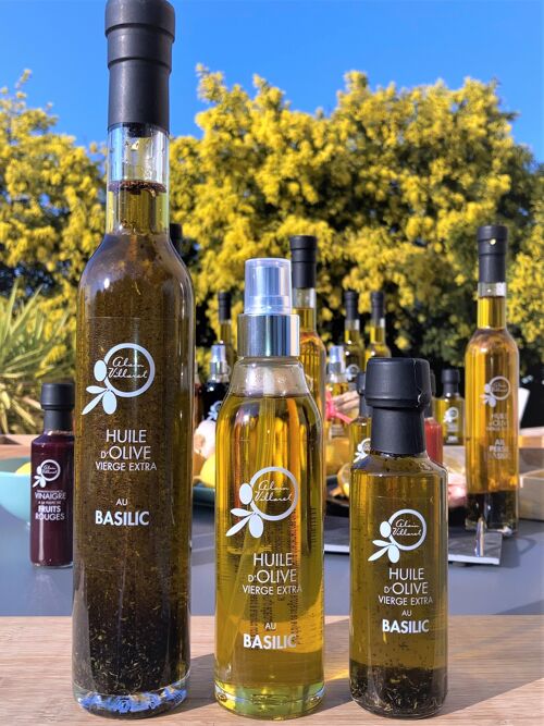 huile d'olive aromatisée au basilic