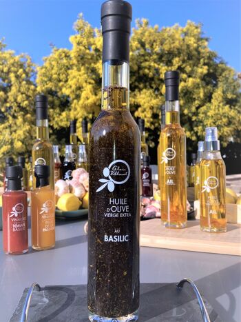 huile d'olive aromatisée au basilic 10