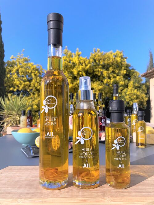 huile d'olive aromatisée à l'ail