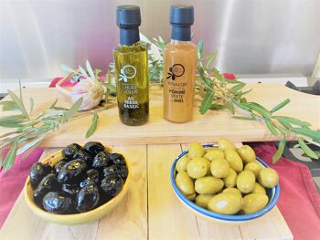 Huile d'olive aromatisée à l'ail, & persil & basilic 3