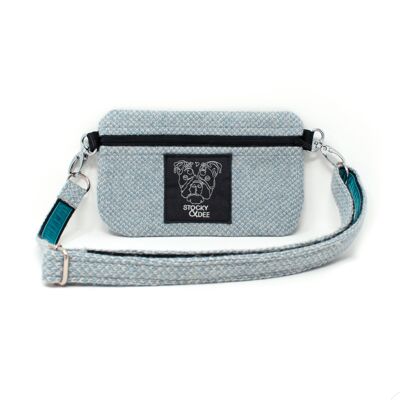Ice Blue & Dove - Harris Design - Luxury Bum Bag