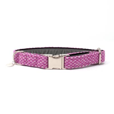(XS) Pink & Dove - Harris Design - Handmade Dog Collar