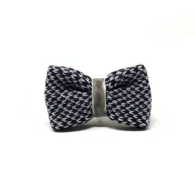 (S) Black & Grey - Harris Design - Dog Bow Tie