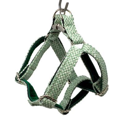 (XS) Green & Dove - Harris Design - Luxury Dog Harness