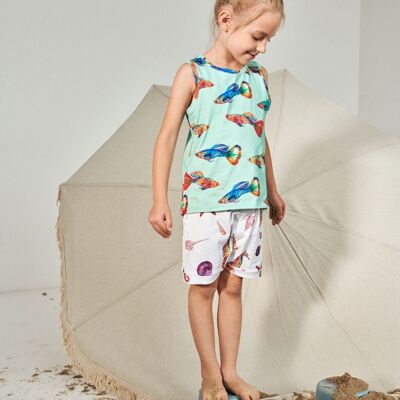 Kids Tank Top - Betta Fish - mint