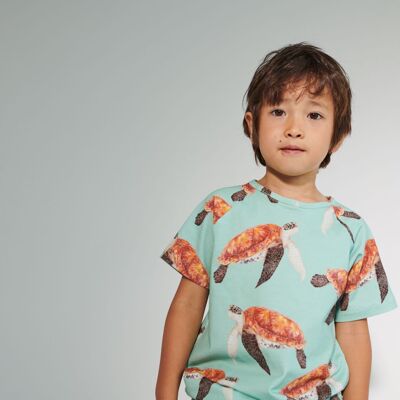 Kids T-shirt - Turtle - mint