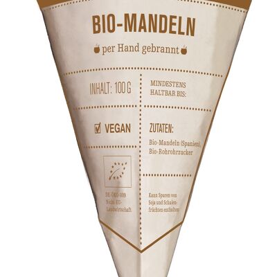 Organic almond cone bag 100g