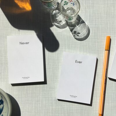 Notizblock-Set „Never, Ever, Now“