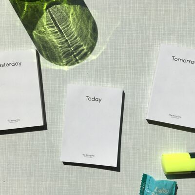 Notizblock-Set „Yesterday, Today, Tomorrow“