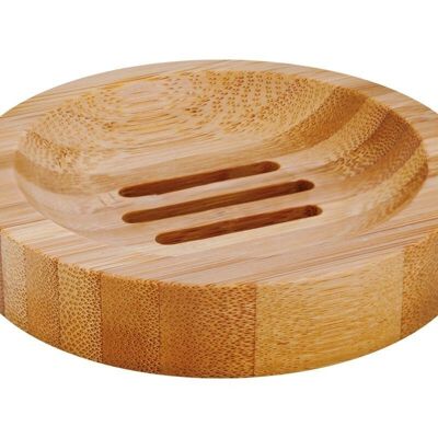 Bamboo soap dish, round
