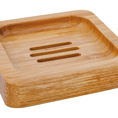 Bamboo soap dish, square