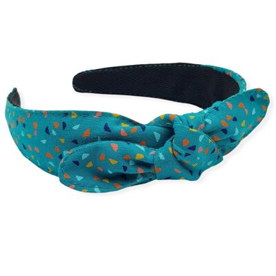 Green confetti bow headband