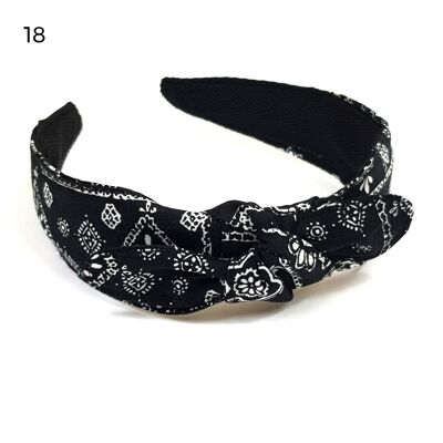 Black Bandana Knot Headband