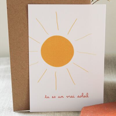 Carte postale Tu es un vrai soleil !
