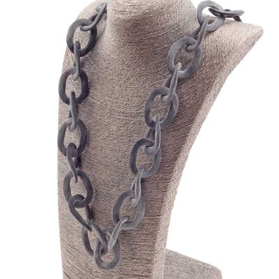 Halskette Wasserbüffel Chain 43x33mm Matt / Wavy  / 116cm