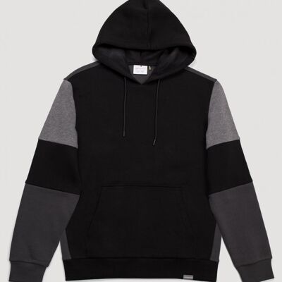 Larsson & Co Men’s Black Panelled Hoody