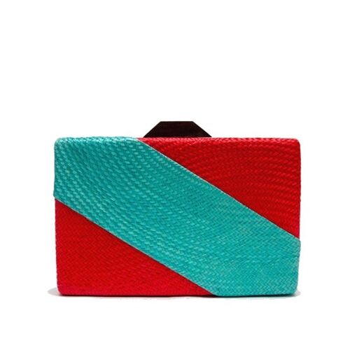 Bicolor clutch bag