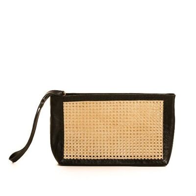 SCHWARZE SOHLE-CLUTCH-TASCHE