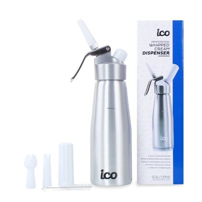 ICO Professional Aluminum Whipped Cream Maker Dispenser (0.5L) - without cartridges