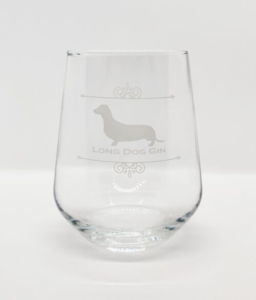 Stemless Long Dog Gin Glass