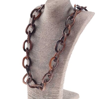 Halskette Holz Ebony chain  ca.45mm  / natural / Wavy  / 112cm