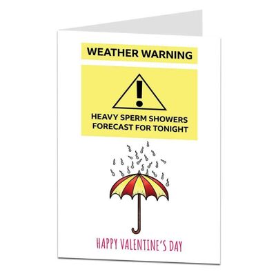 Weather Warning Valentine's Card