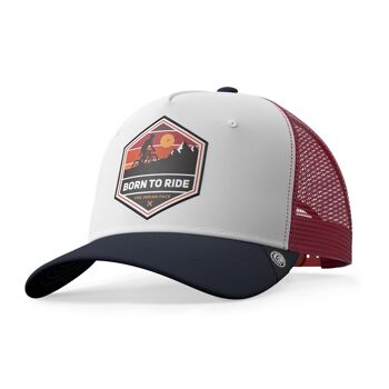 Casquette Born to Ride Trucker Blanche The Indian Face pour homme et femme 1