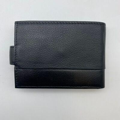 Portafoglio nero con chiusura a gancio