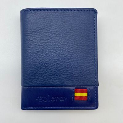Portefeuille bleu marine avec porte-cartes