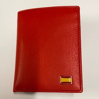 Red wallet with purse