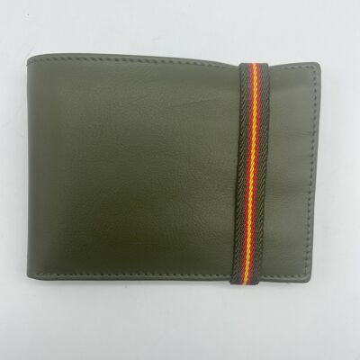 Green wallet with card holder