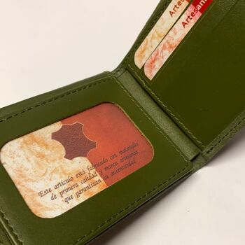 Portefeuille vert avec porte-cartes 2