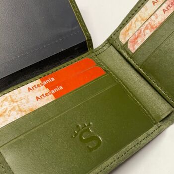 Portefeuille vert avec porte-cartes 3