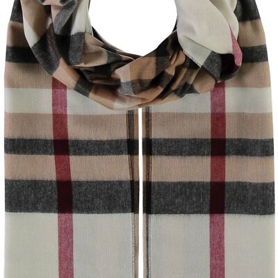 Sciarpa a quadri beige