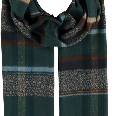 Green Checkered Scarf Gray