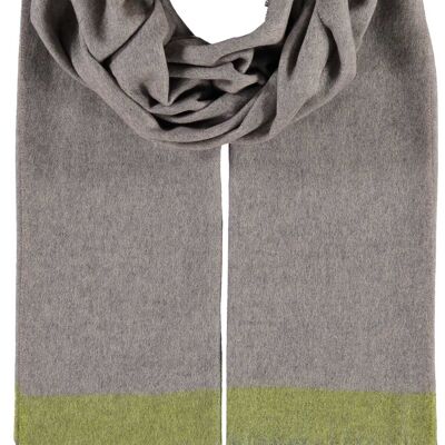 Beige scarf with pistachio detail