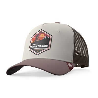 Born to Ride Marron The Indian Face Trucker Cap pour homme et femme