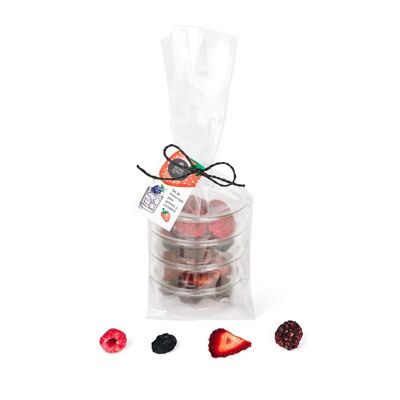 Packung mit 4 roten Früchten – Brombeere, Erdbeere, Himbeere und Blaubeere