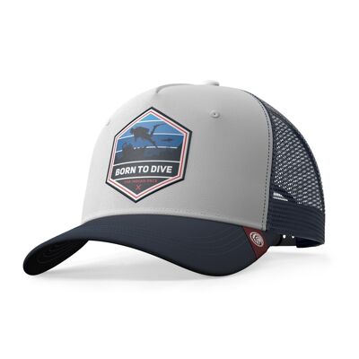 Born to Dive Trucker Cap White The Indian Face for men and women
