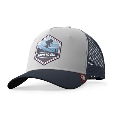 Born to Ski Trucker Cap White The Indian Face per uomini e donne