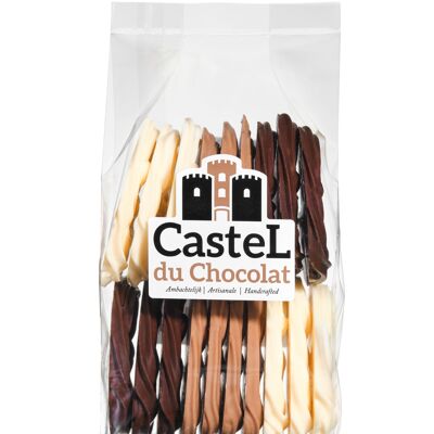 Pretzel Misti Al Cioccolato (Fondente - Bianco - Latte)