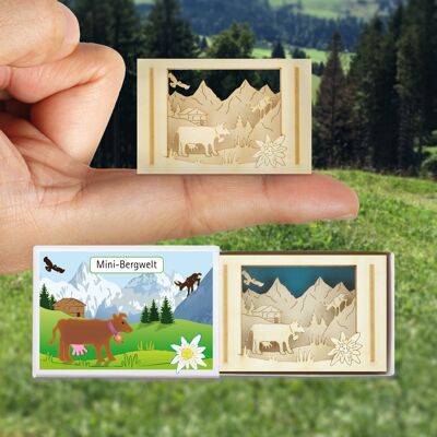 Mountain world mini silhouette Silhoubox S – gift item