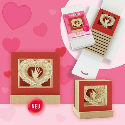 Grosse Liebe-Mini-SILHOURAMA Silhoubox M – Valentinstag, Muttertag, Hochzeit