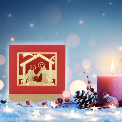 Crèche de Noël mini SILHOURAMA Silhoubox M – article cadeau