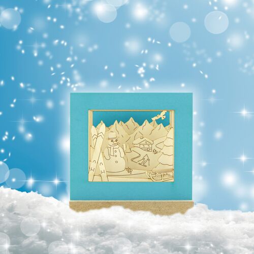 Winterwelt-Mini-SILHOURAMA Silhoubox M – Geschenkartikel
