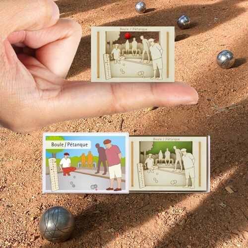 Boule & Pétanque-Mini-Silhouette Silhoubox S – Geschenkartikel