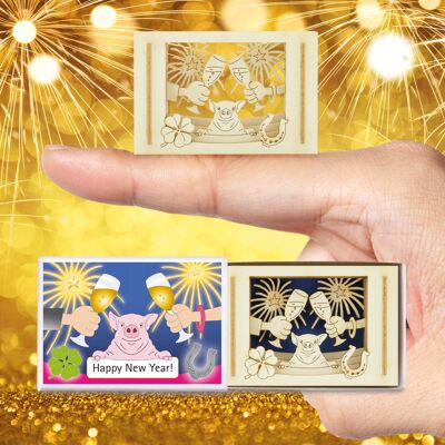 Happy New Year silhouette box S – gift item